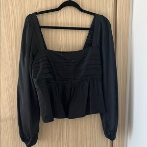 Elegant Black Women's Top Silk